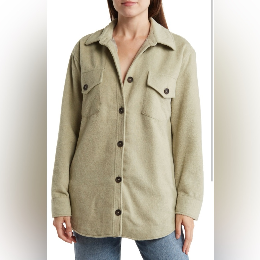Thread & Supply Sage Green Shacket